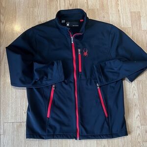 Spyder Men's Performance Jacket in Black and Red